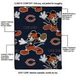 custom chicago bears mickey football blue quilt blanket best selling
