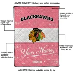 custom chicago blackhawks pinstripe lines red white quilt blanket best selling