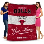 custom chicago bulls helmet fan red white quilt blanket best selling