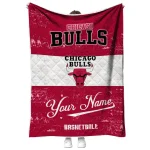custom chicago bulls helmet fan red white quilt blanket best selling
