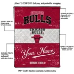 custom chicago bulls helmet fan red white quilt blanket best selling