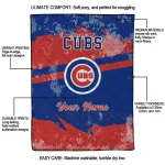 custom chicago cubs brushstroke layers blue quilt blanket best selling