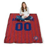 custom chicago cubs pin dot quilt blanket best selling