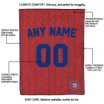 custom chicago cubs pin dot quilt blanket best selling