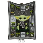 custom chicago white sox yody baby motif black quilt blanket best selling