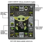 custom chicago white sox yody baby motif black quilt blanket best selling