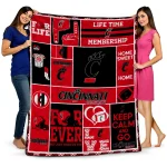 custom cincinnati bearcats helmet passion red quilt blanket best selling