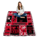 custom cincinnati bearcats helmet passion red quilt blanket best selling