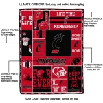 custom cincinnati bearcats helmet passion red quilt blanket best selling
