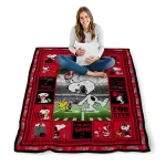 custom cincinnati bearcats snoopy coach red quilt blanket best selling