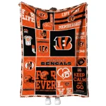 custom cincinnati bengals helmet passion orange quilt blanket best selling