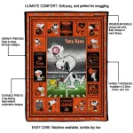 custom cincinnati bengals snoopy coach orange quilt blanket best selling
