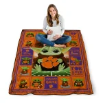 custom clemson tigers yody baby pattern orange quilt blanket best selling