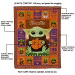 custom clemson tigers yody baby pattern orange quilt blanket best selling