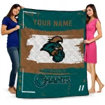 custom coastal carolina chanticleers grunge patch green white quilt blanket best selling