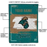custom coastal carolina chanticleers grunge patch green white quilt blanket best selling