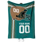 custom coastal carolina chanticleers helmet theme green quilt blanket best selling