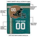 custom coastal carolina chanticleers helmet theme green quilt blanket best selling