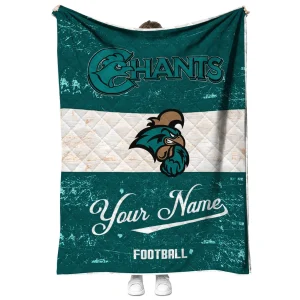 custom coastal carolina chanticleers hibiscus burst green white quilt blanket fashion forward