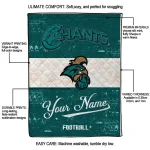 custom coastal carolina chanticleers hibiscus burst green white quilt blanket best selling