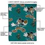 custom coastal carolina chanticleers mickey football green quilt blanket best selling