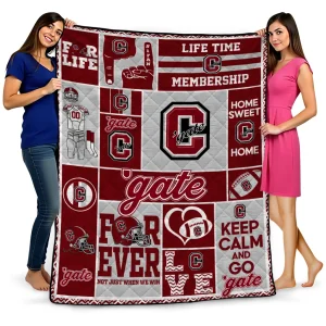 custom colgate raiders helmet passion maroon quilt blanket best selling