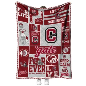 custom colgate raiders helmet passion maroon quilt blanket fashion forward