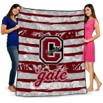 custom colgate raiders layered florals maroon white quilt blanket best selling
