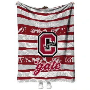 custom colgate raiders layered florals maroon white quilt blanket fashion forward