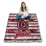 custom colgate raiders layered florals maroon white quilt blanket best selling