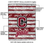 custom colgate raiders layered florals maroon white quilt blanket best selling