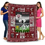 custom colgate raiders snoopy coach maroon quilt blanket best selling