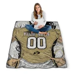 custom colorado buffaloes player sketch gold gray quilt blanket best selling