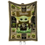 custom colorado buffaloes yody baby pattern gold quilt blanket best selling