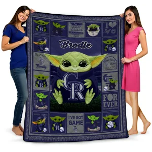 custom colorado rockies yody baby motif blue quilt blanket best selling