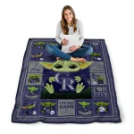 custom colorado rockies yody baby motif blue quilt blanket best selling
