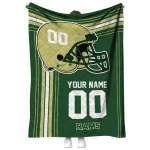 custom colorado state rams helmet theme green quilt blanket best selling