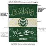 custom colorado state rams hibiscus burst green white quilt blanket best selling