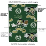 custom colorado state rams mickey football green quilt blanket best selling