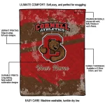 custom cornell big red brushstroke layers red quilt blanket best selling