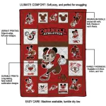 custom cornell big red mickey crimson red white quilt blanket best selling