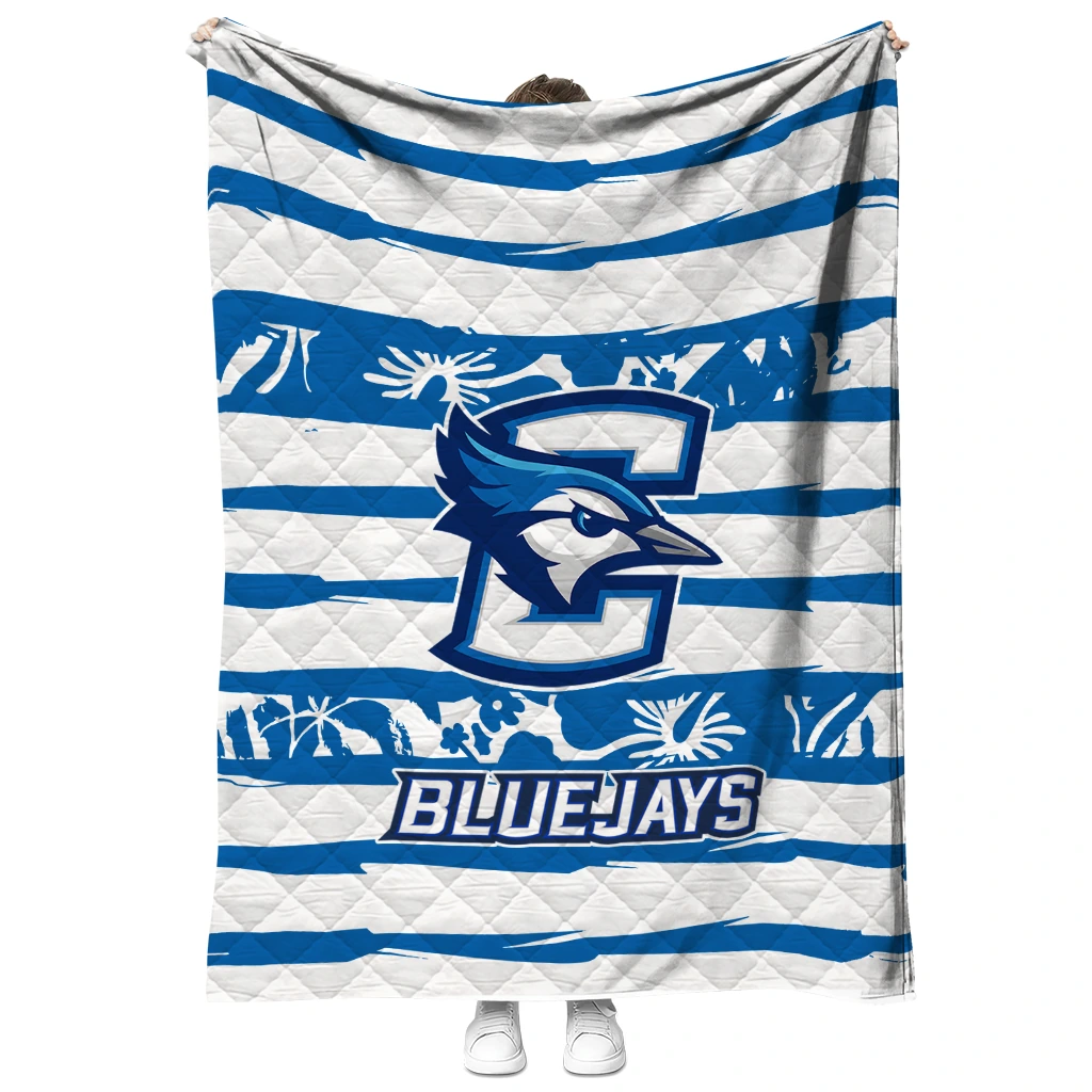 custom creighton bluejays layered florals blue white quilt blanket fashion forward custom creighton bluejays layered florals blue white quilt blanket fashion forward