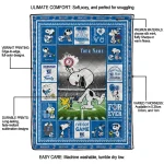 custom creighton bluejays snoopy coach blue quilt blanket best selling