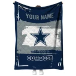 custom dallas cowboys grunge patch blue white quilt blanket best selling