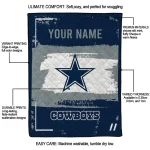 custom dallas cowboys grunge patch blue white quilt blanket best selling