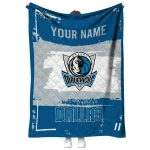 custom dallas mavericks grunge patch blue white quilt blanket best selling
