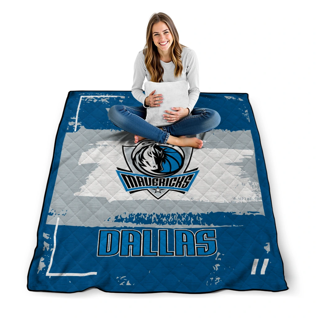 custom dallas mavericks grunge patch blue white quilt blanket high quality custom dallas mavericks grunge patch blue white quilt blanket high quality