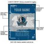 custom dallas mavericks grunge patch blue white quilt blanket best selling