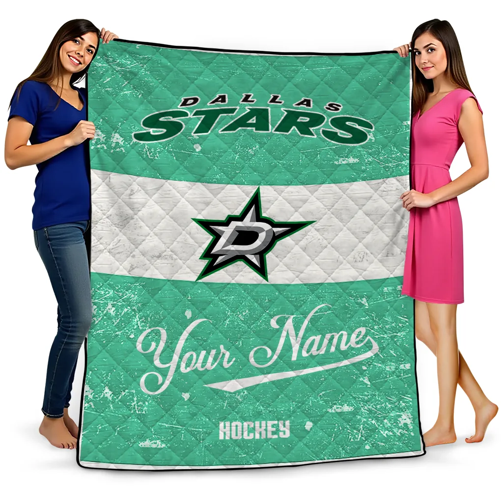 custom dallas stars pinstripe lines green white quilt blanket best selling custom dallas stars pinstripe lines green white quilt blanket best selling