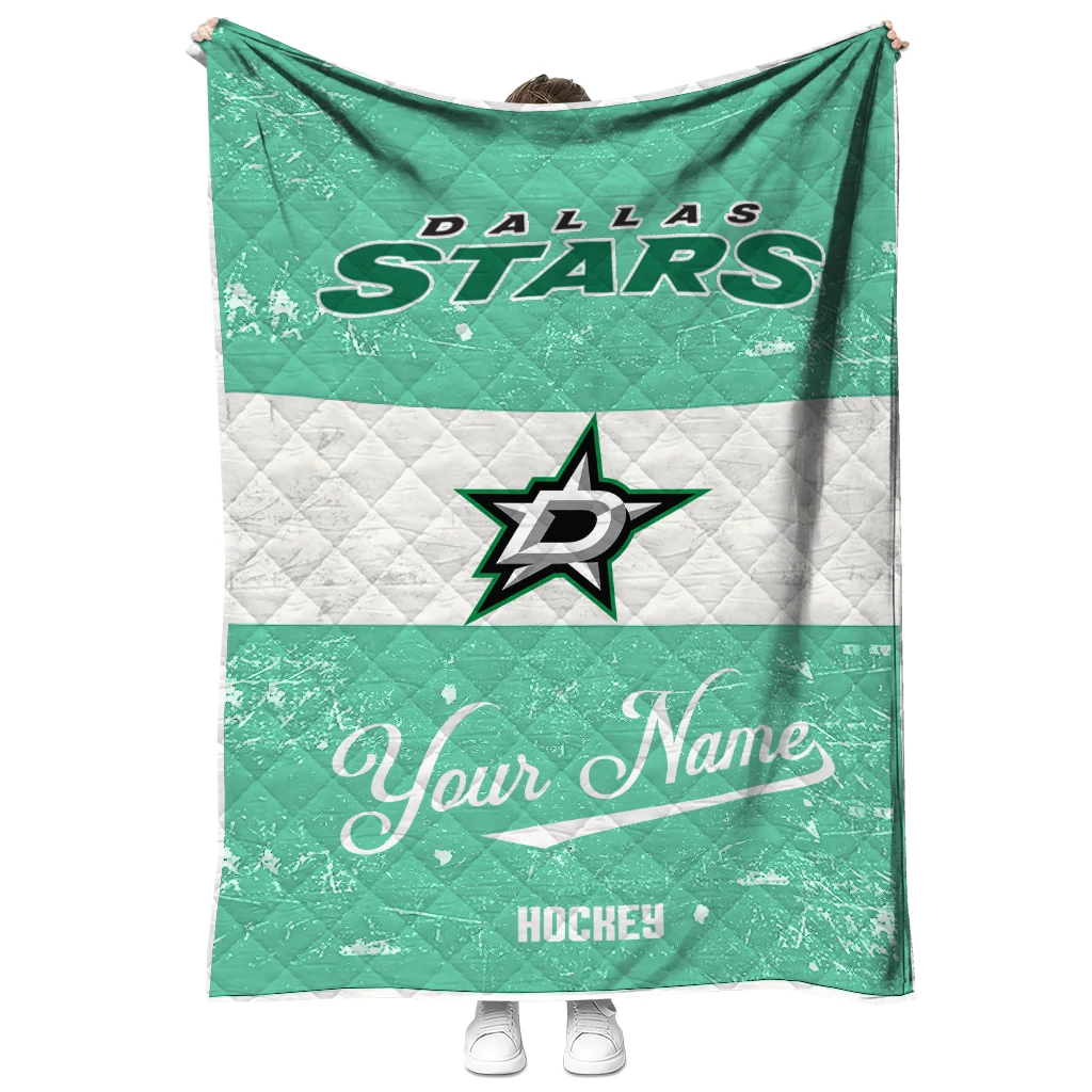custom dallas stars pinstripe lines green white quilt blanket fashion forward custom dallas stars pinstripe lines green white quilt blanket fashion forward